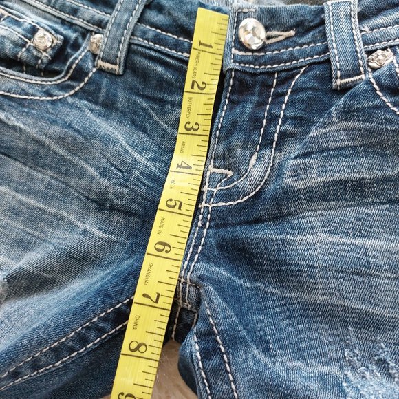 Miss Me Jeans Women's JE8096AK Ankle Skinny Distressed Low Rise Denim Jeans 26 - Picture 11 of 12